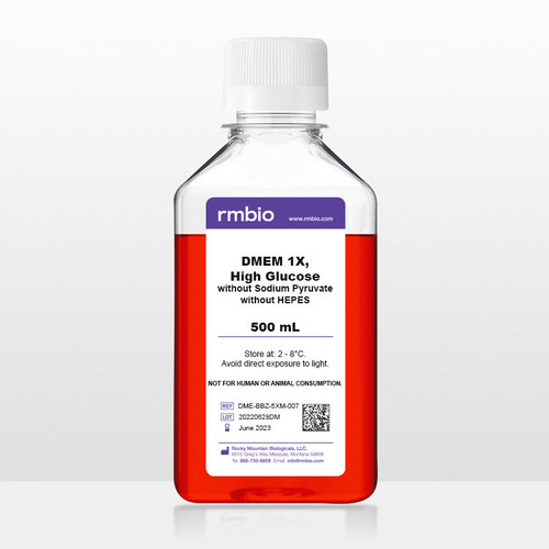 DMEM High Glucose, HEPES, sodium pyruvate, no L-Glutamine (500 mL)