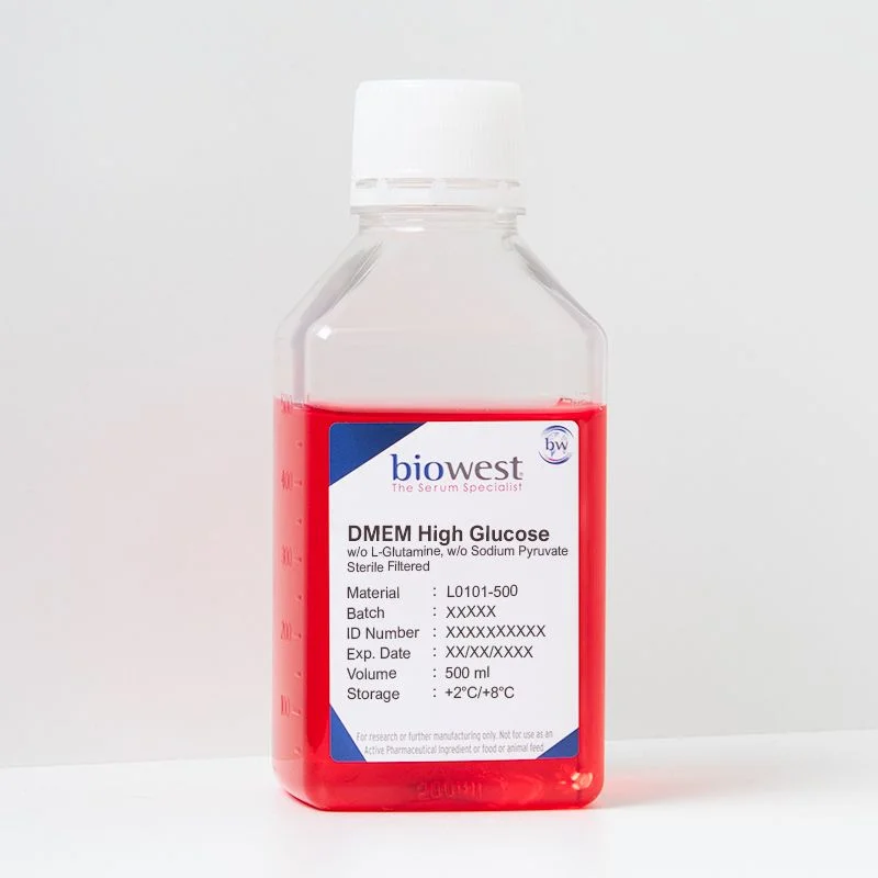 DMEM High Glucose, no L-Glutamine, no HEPES, no sodium pyruvate (500 mL)