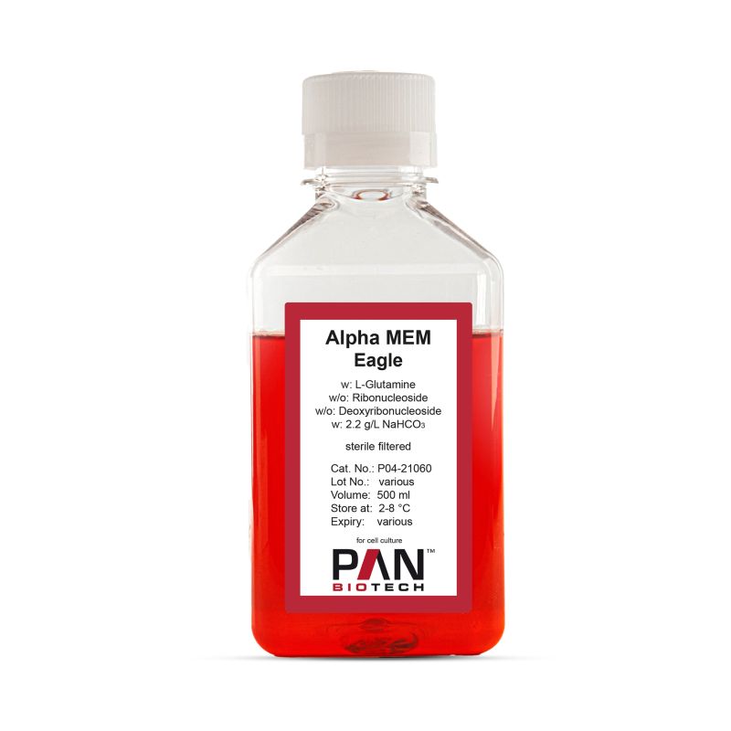 α-MEM, nucleosides, GlutaPlus, no phenol red (500 mL)