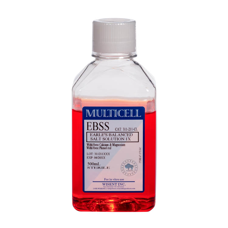 EBSS, Calcium & Magnesium, Phenol Red (500 mL)