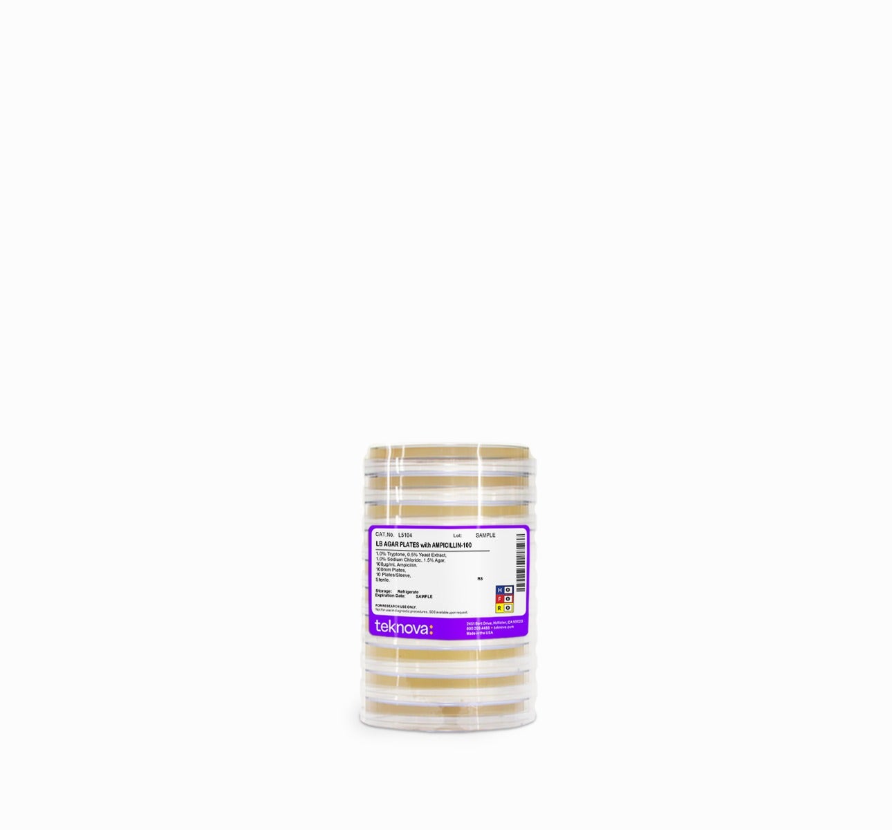 LB Agar Plate (Ampicillin) (10 plates)