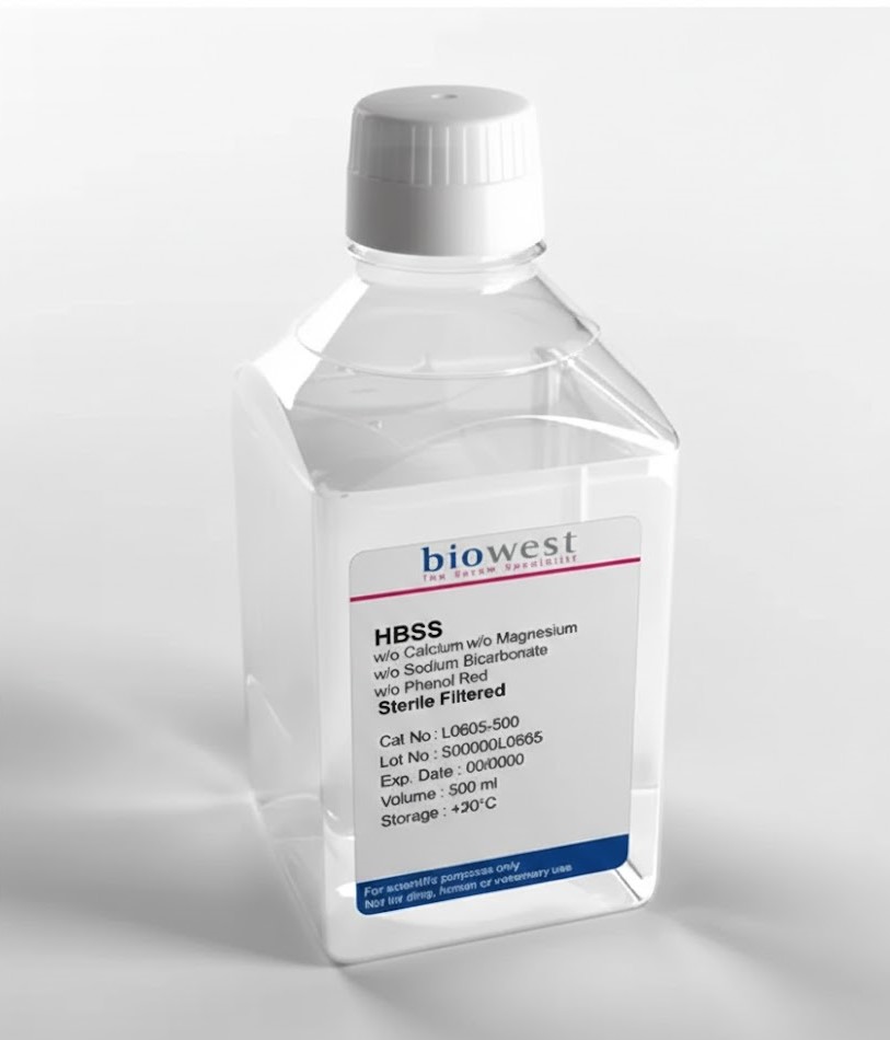 HBSS, No Calcium, No Magnesium, Phenol Red (500 mL)